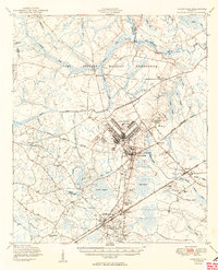 1950 Map of Hinesville, GA