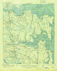 1918 Map of Kingsland, GA, 1944 Print