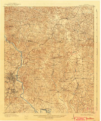 1912 Map of Milledgeville, 1942 Print