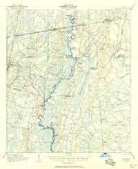 1917 Map of Nahunta, 1958 Print