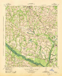 1943 Map of Oliver, GA