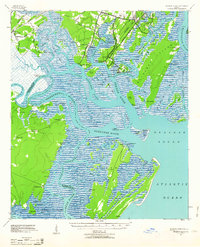 1944 Map of Ossabaw Island, 1963 Print