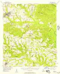 1956 Map of Pulaski County, GA, 1957 Print