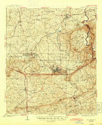 preview thumbnail of historical topo map of Warm Springs, GA in 1936
