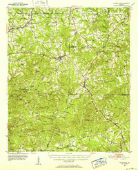 1951 Map of Yatesville, 1952 Print