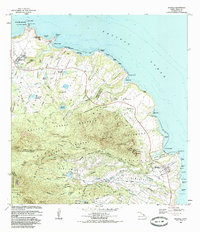 1984 Map of Anahola, 1986 Print