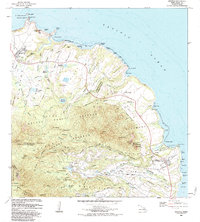 1983 Map of Anahola, 1984 Print
