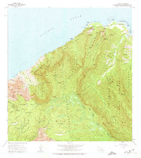 1965 Map of Haena, HI, 1974 Print
