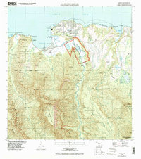 1996 Map of Hanalei, HI, 1998 Print