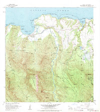 1963 Map of Hanalei, HI, 1971 Print