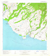 1963 Map of Hanapepe, 1965 Print