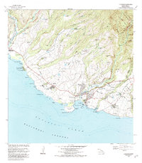 1983 Map of Hanapepe, 1984 Print