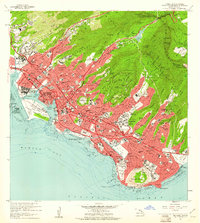 1959 Map of Honolulu, HI, 1961 Print