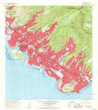 Download a high-resolution, GPS-compatible USGS topo map for Honolulu, HI (1971 edition)