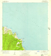 historical topo map of Maui County, HI in 1955