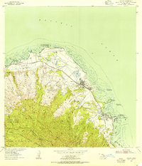 1954 Map of Kahuku, 1955 Print