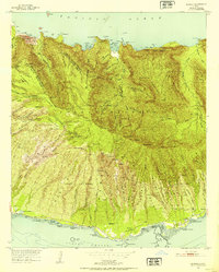 1952 Map of Kamalo, 1954 Print