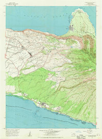 1967 Map of Kaunakakai, 1969 Print