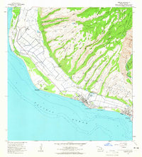 1963 Map of Kekaha, 1965 Print