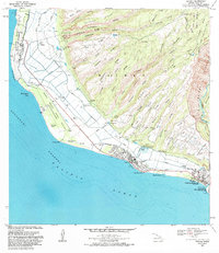 1983 Map of Kekaha, HI, 1984 Print