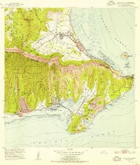 1952 Map of Koko Head, 1954 Print