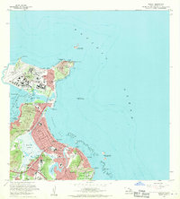 1968 Map of Kailua, HI, 1970 Print