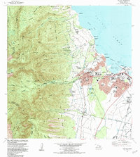 1983 Map of Wailuku, 1984 Print