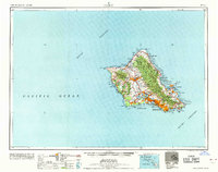 1965 Map of Oahu