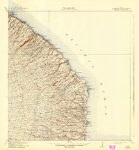 1915 Map of Honomu, 1943 Print
