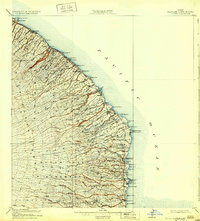 1915 Map of Honomu, 1932 Print