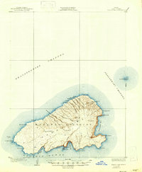 1929 Map of Kahoolawe, 1947 Print