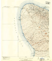 1913 Map of Kohala, 1954 Print