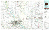 1984 Map of Des Moines, 1985 Print