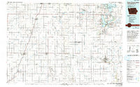 1985 Map of Iowa Great Lakes, 1993 Print