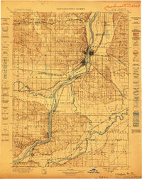 preview thumbnail of historical topo map of Clinton, IA in 1899