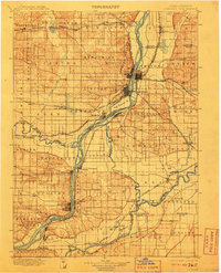 1899 Map of Cordova, 1910 Print