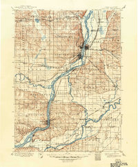 1899 Map of Albany, IL, 1949 Print