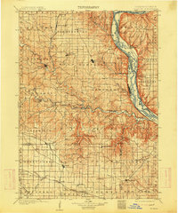 1902 Map of Elkader, 1914 Print