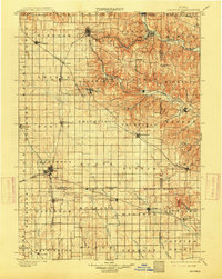 1901 Map of Oelwein, 1914 Print