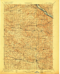 1901 Map of Peosta, IA, 1917 Print