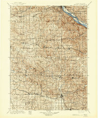 1901 Map of Peosta, IA, 1944 Print