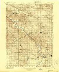 1901 Map of Stanwood, 1941 Print