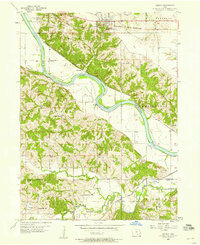 1956 Map of Agency, 1958 Print