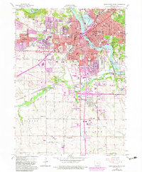 preview thumbnail of historical topo map of Linn County, IA in 1967