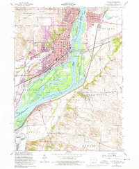 preview thumbnail of historical topo map of Clinton, IA in 1953