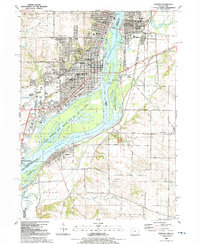 preview thumbnail of historical topo map of Clinton, IA in 1991