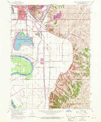 1956 Map of Council Bluffs, IA, 1970 Print