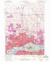Download a high-resolution, GPS-compatible USGS topo map for Davenport East, IA (1971 edition)