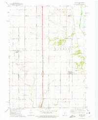 1972 Map of Alleman, IA, 1975 Print