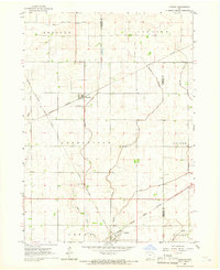 1965 Map of Knierim, 1966 Print
